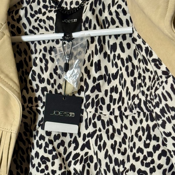NWT $999 MSRP Joe's Jeans 100% Genuine Tan Leather Fringe Belted Jacket, Size M - Picture 12 of 15